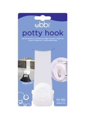 Gancho para Orinal Ubbi Blanco Colgador de Pared o Puerta para Asientos y Orinales Infantiles