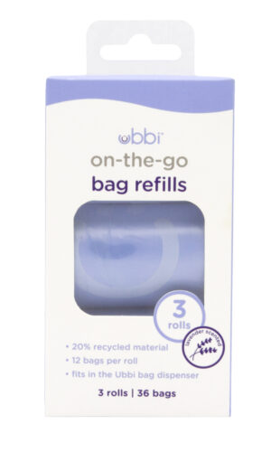 Recambios de Bolsas Ubbi OTG Rollos de Bolsas Desechables con Fragancia para Cambios de Pañal