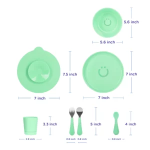 Set de Alimentación Infantil 7 Piezas Sugar Snap Verde Ubbi - Thumbnail Image 5