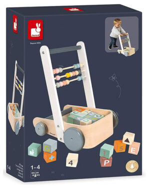 Andador ABC Sweet Cocoon de Madera Educativo Primeros Pasos | Janod