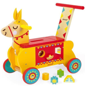 Carrito de Madera con Piezas Llama Primeros Pasos | Janod