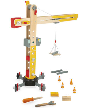 Gran Grúa de Construcción de Madera Juego Educativo | Janod