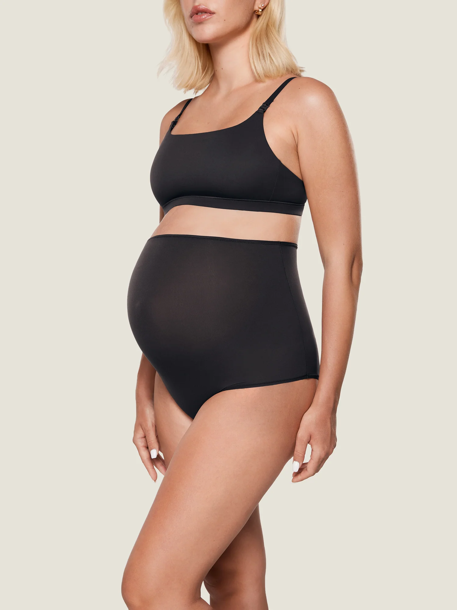 Interior de Maternidad de Cintura Alta Negra (2 pack) - Imagen 4