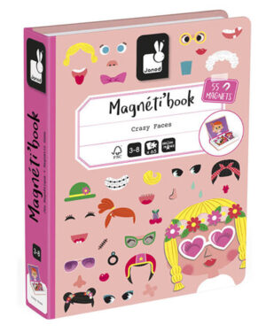 Magneti’Book Crazy Faces Chicas Juego Magnético Creativo | Janod