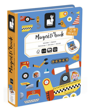 Magneti’Book Vehículos de Carreras Libro Magnético Educativo | Janod