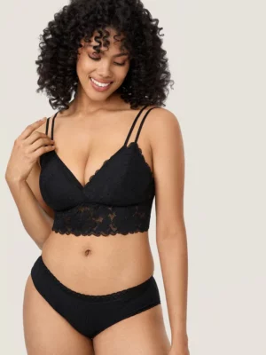 Bralette de Lactancia con Encaje Never Boring Color Negro Talla M