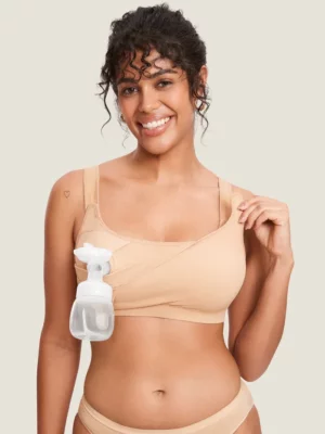 Brasier de Lactancia y Extracción Todo en Uno, Beige Cálido Talla XS