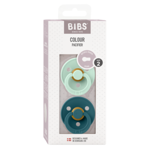 Chupetes BIBS Blanco y Menta Látex Talla 1 Set de 2 unidades | BIBS Guatemala - Niko & Nini