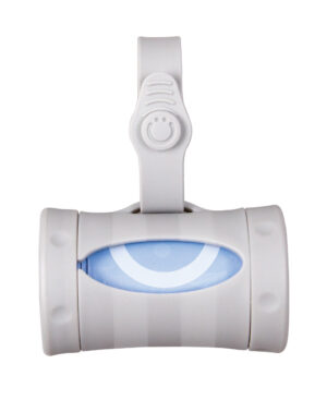 OTG Dispensador de Bolsas Portátil Ubbi Gris  ("On The Go") con Clip para Cochecito y Recarga Incluida