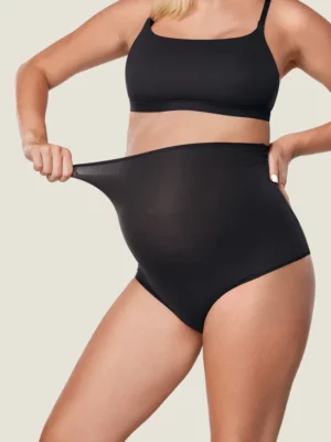 Interior de Maternidad de Cintura Alta Negra Talla XS (Paquete de 2)