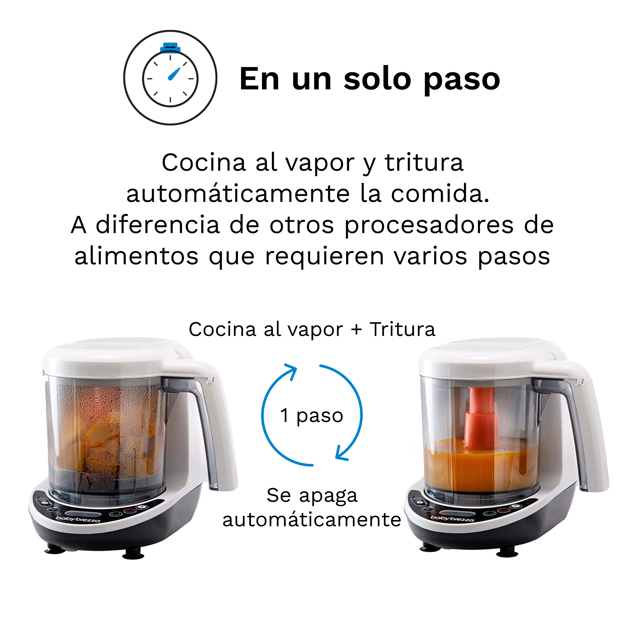 Vaporera One Step Food Maker Deluxe Baby Brezza - Imagen 6