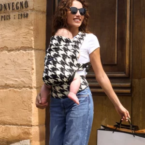 Portabebé Ergonómico PureHug Cotton Houndstooth Momcozy - Thumbnail Image 2