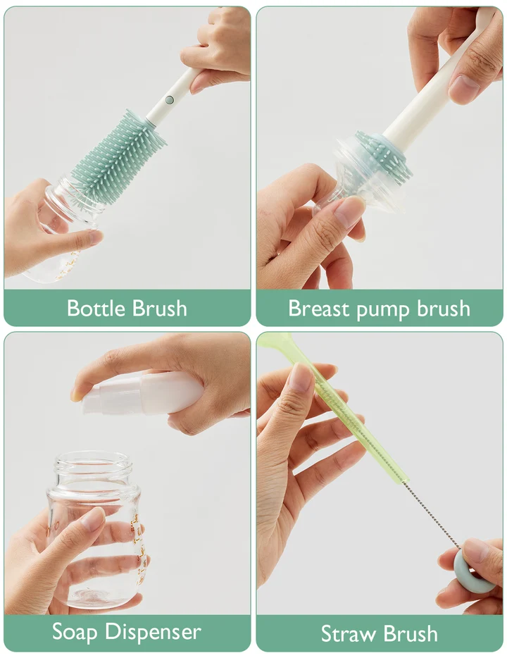 Kit de Cepillos para Biberones Push-Press Momcozy - Imagen 6
