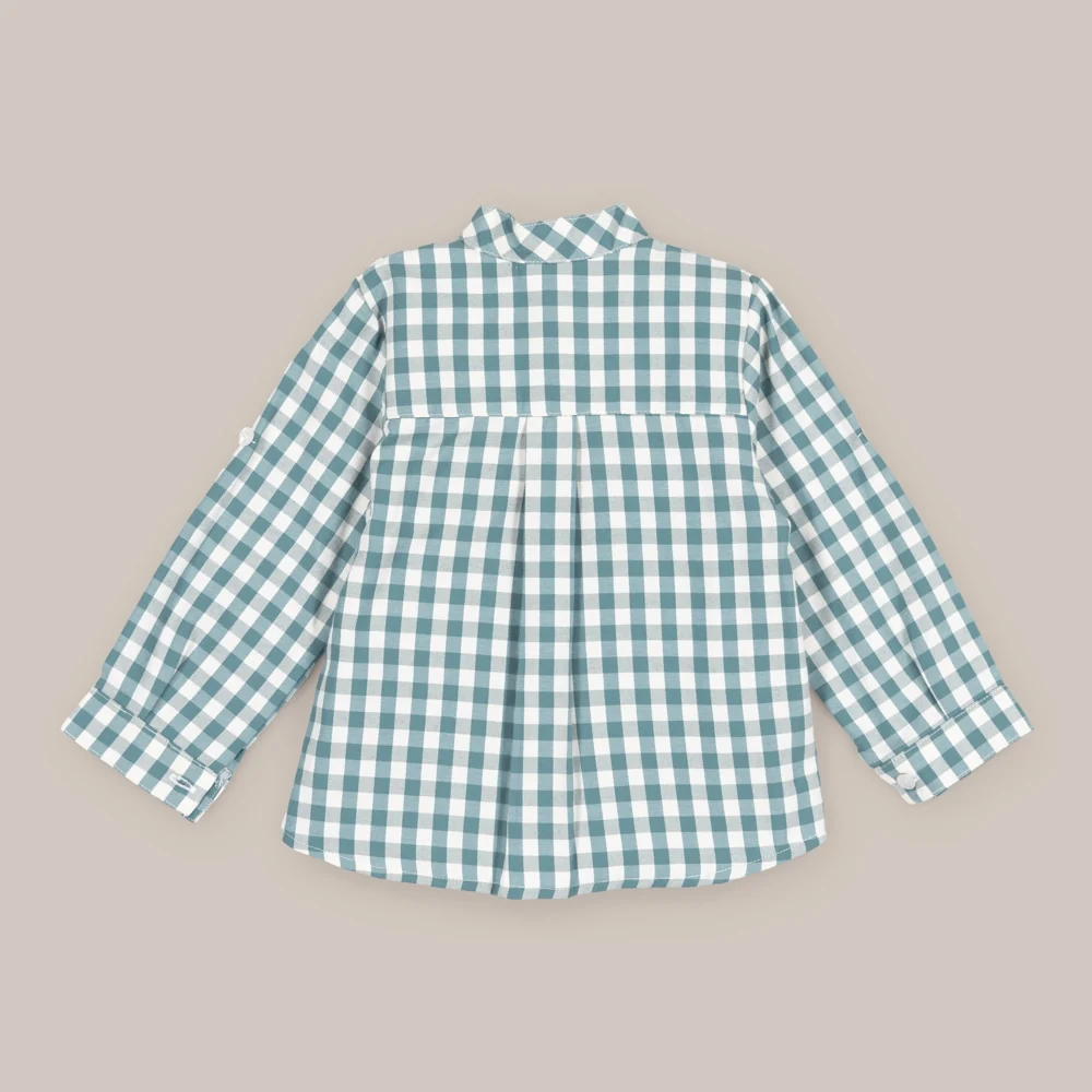 Camisa Cuadros Verde Niño Hungría Doña Carmen - Imagen 2