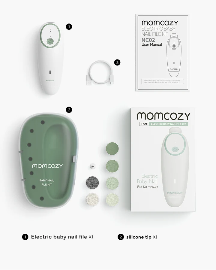 Lima Eléctrica para Uñas de Bebé Lime Green Momcozy - Imagen 3