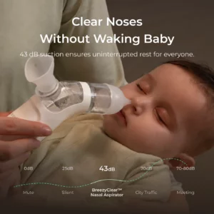 Aspirador Nasal Eléctrico BreezyClear™ 2 en 1 con Spray Momcozy - Thumbnail Image 5