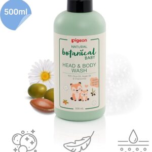 Natural Botanical Baby Head & Body Wash 500 ml – Pigeon - Thumbnail Image 3