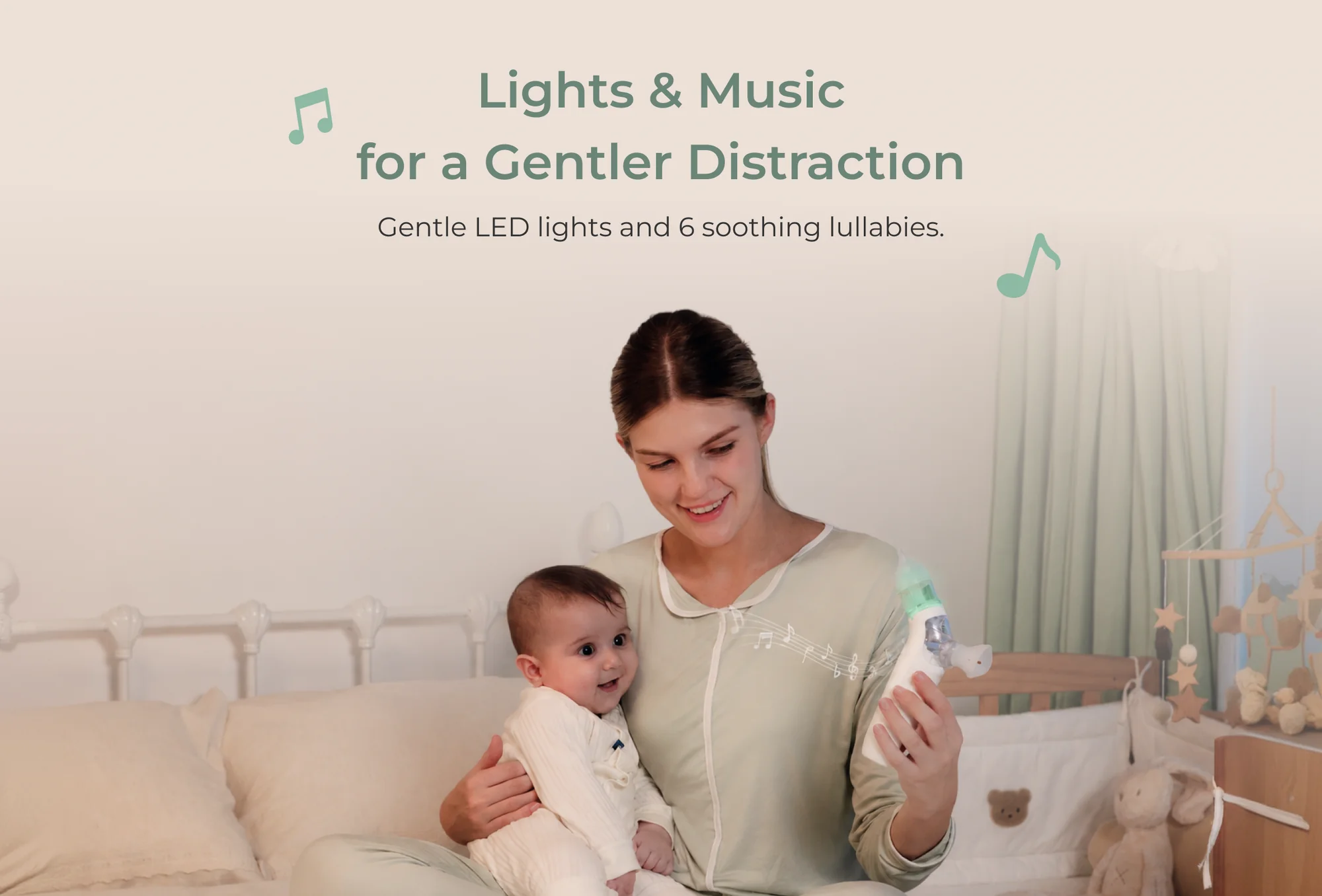 Aspirador Nasal Eléctrico BreezyClear™ 2 en 1 con Spray Momcozy - Imagen 4