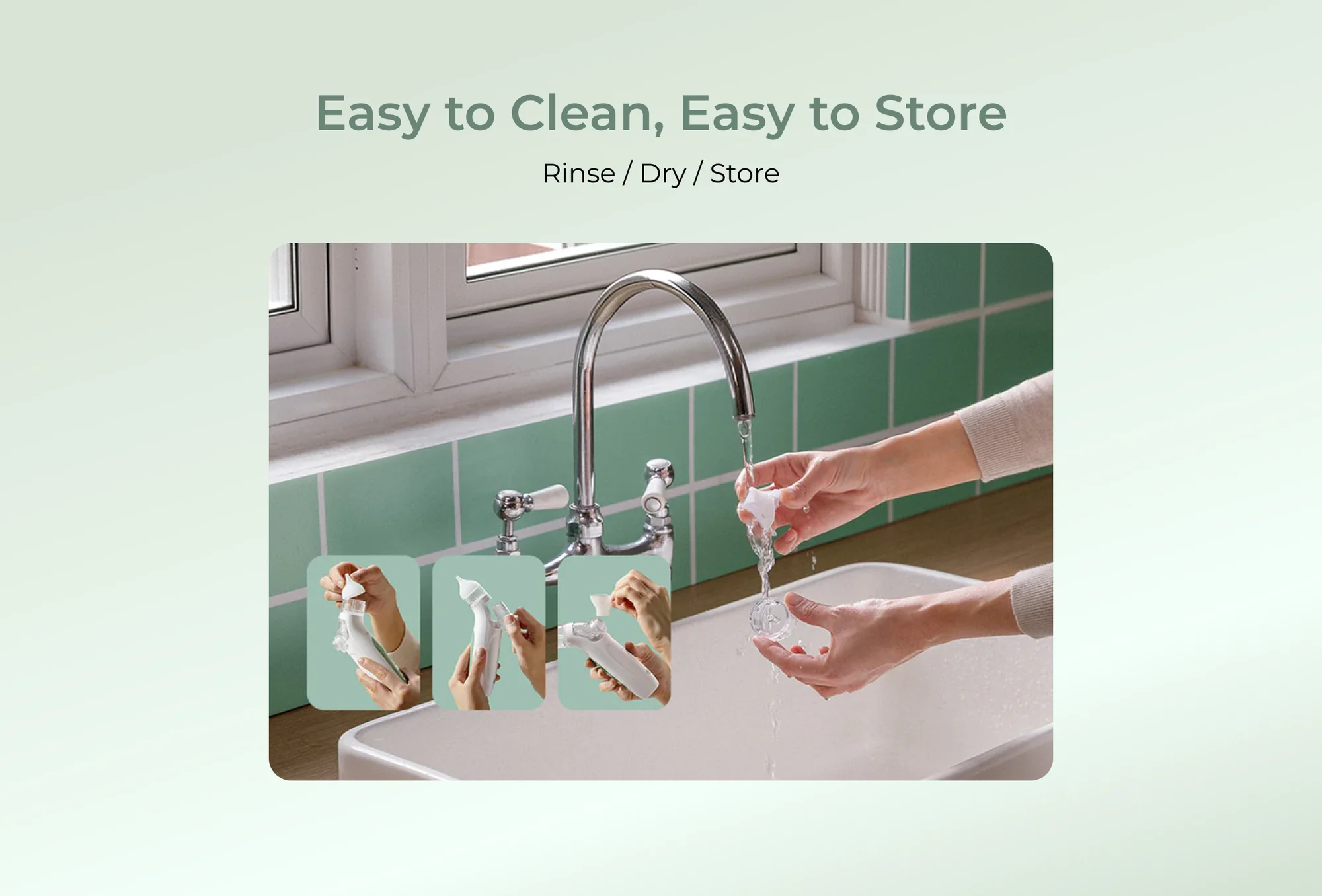 Aspirador Nasal Eléctrico BreezyClear™ 2 en 1 con Spray Momcozy - Imagen 7