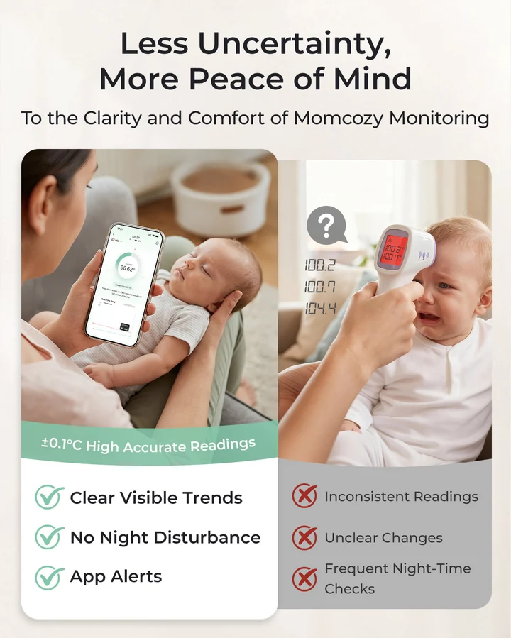 Momcozy | Termómetro Inteligente para Bebé con Monitoreo en App - Imagen 4