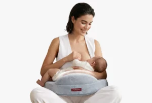 Almohada Ergonómica de Lactancia con Memory Foam Gris Momcozy