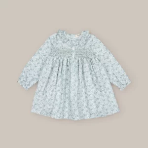 Doña Carmen Vestido para Niña Nidos Tea Verde