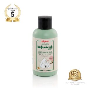 Pigeon Natural Botanical Baby Massage Oil 120 ml con aceite de oliva argán y manzanilla