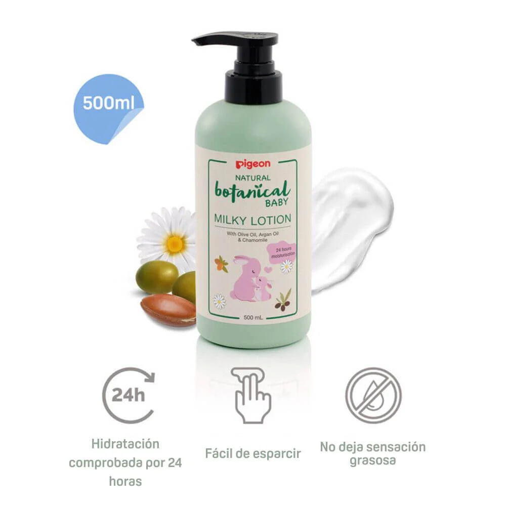 Crema Corporal Natural Botanical Baby Milky Lotion – Pigeon - Imagen 2