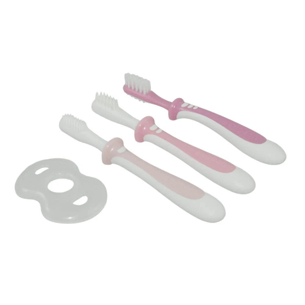 Set de Aprendizaje Cepillos Dentales 3 Pasos Pigeon – Rosado - Imagen 2