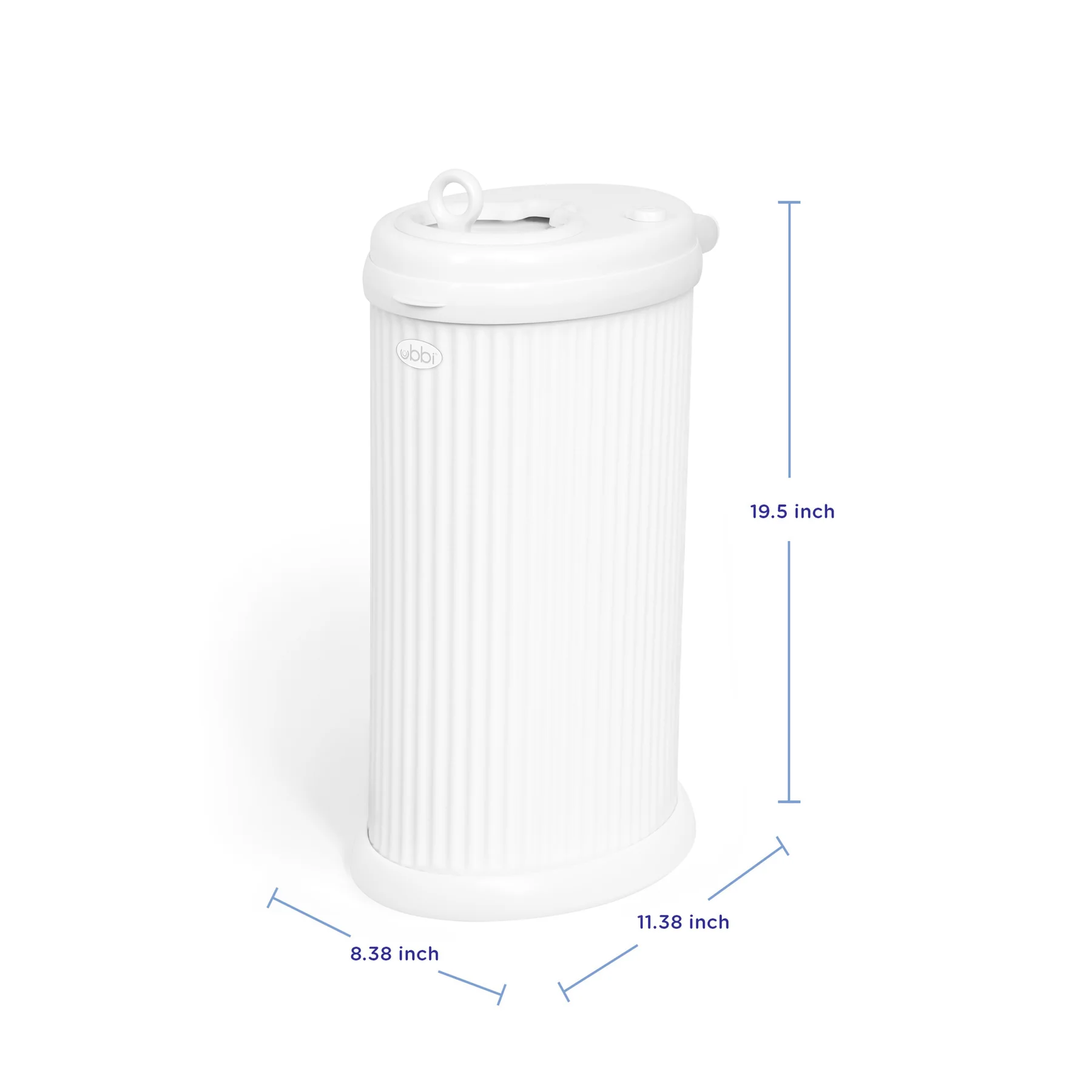 Basurero para Pañales Fluted White – Ubbi - Imagen 2