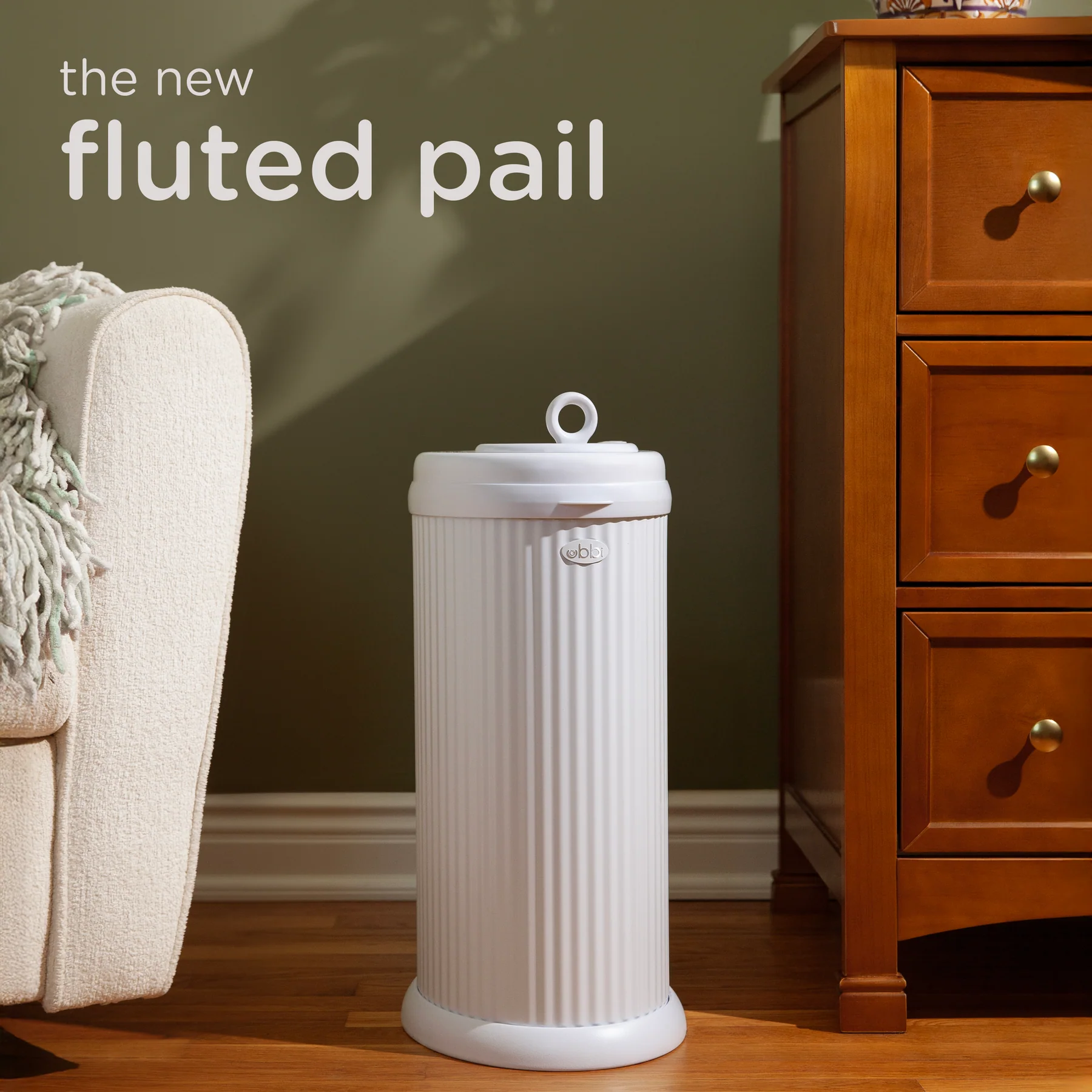 Basurero para Pañales Fluted White – Ubbi - Imagen 7