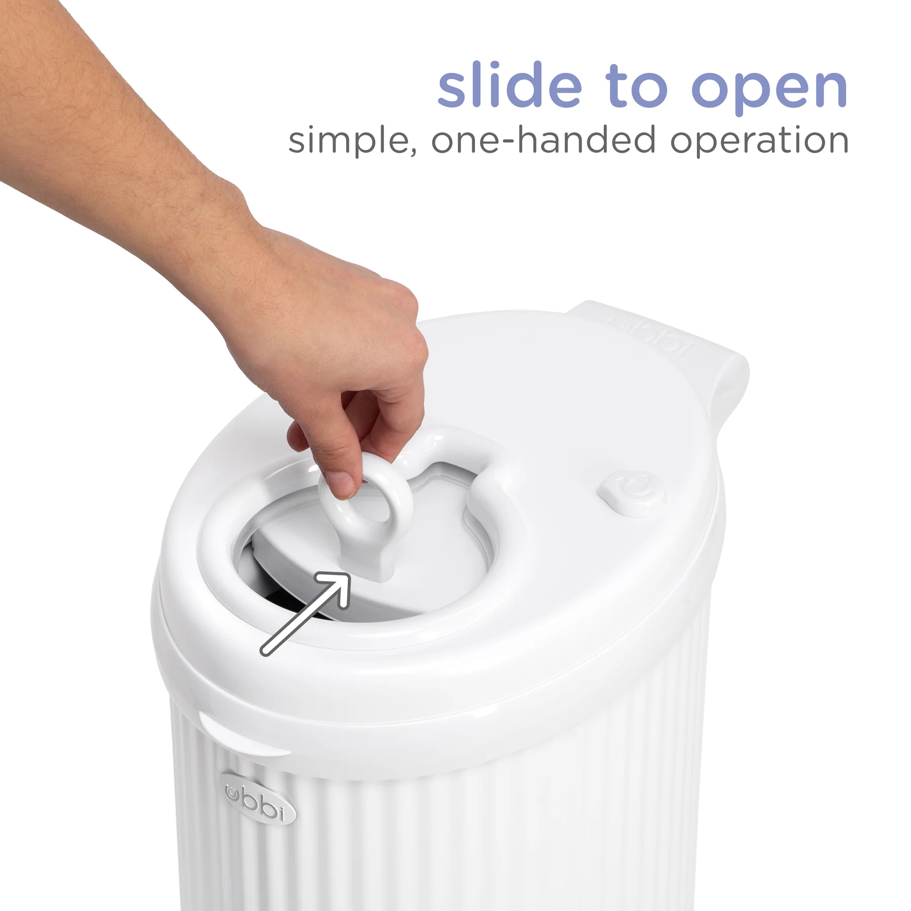 Basurero para Pañales Fluted White – Ubbi - Imagen 5