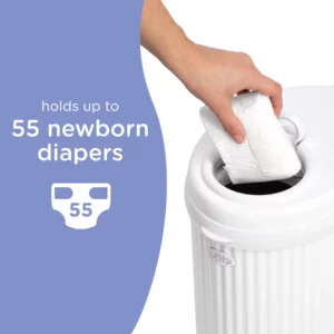Basurero para Pañales Fluted White – Ubbi - Thumbnail Image 4