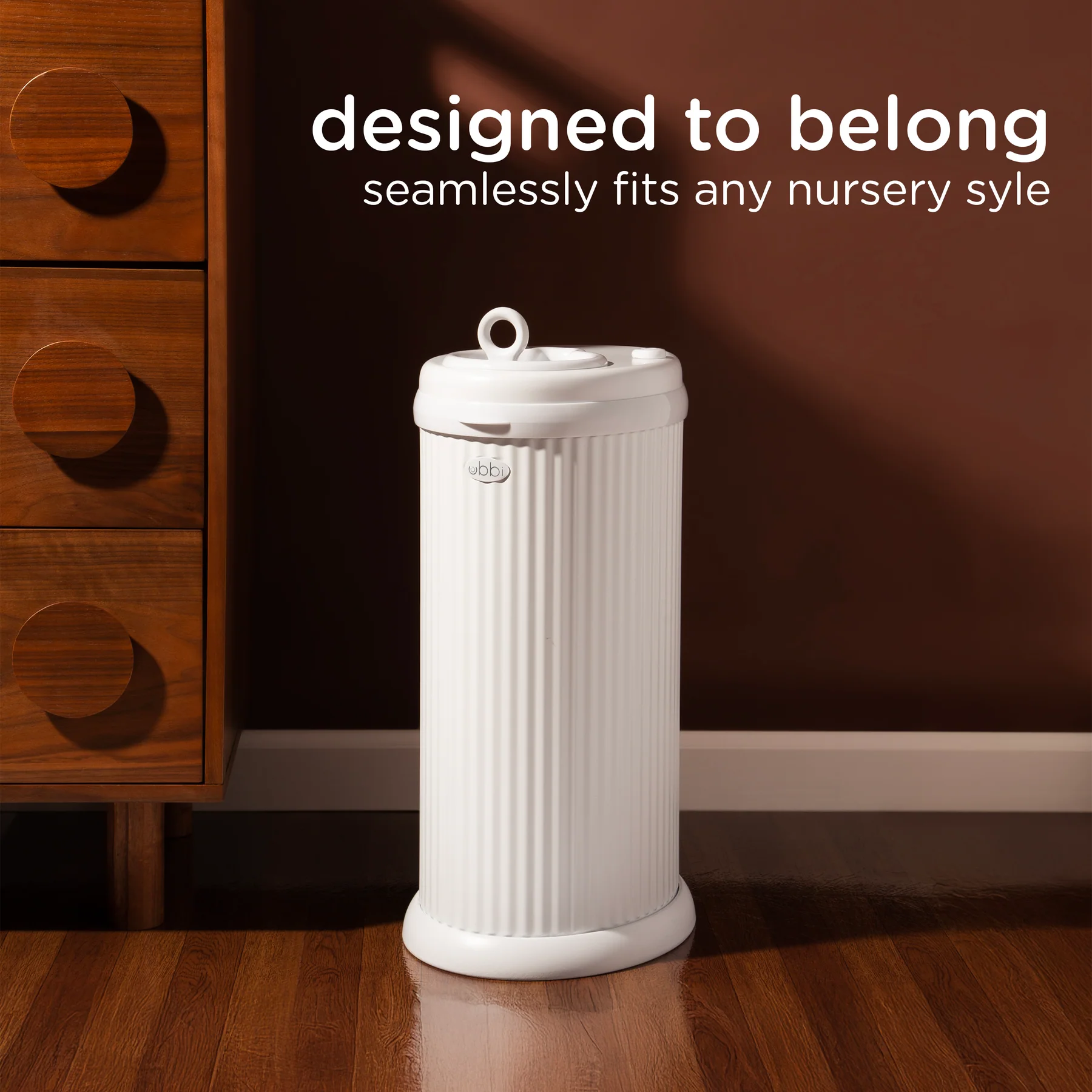 Basurero para Pañales Fluted White – Ubbi - Imagen 3