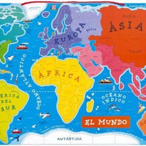 Mapa Magnético del Mundo 92 Piezas – Janod - Thumbnail Image 4