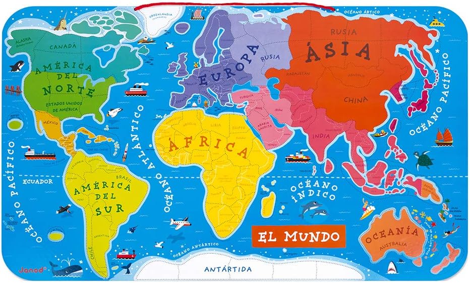 Mapa Magnético del Mundo 92 Piezas – Janod - Imagen 4