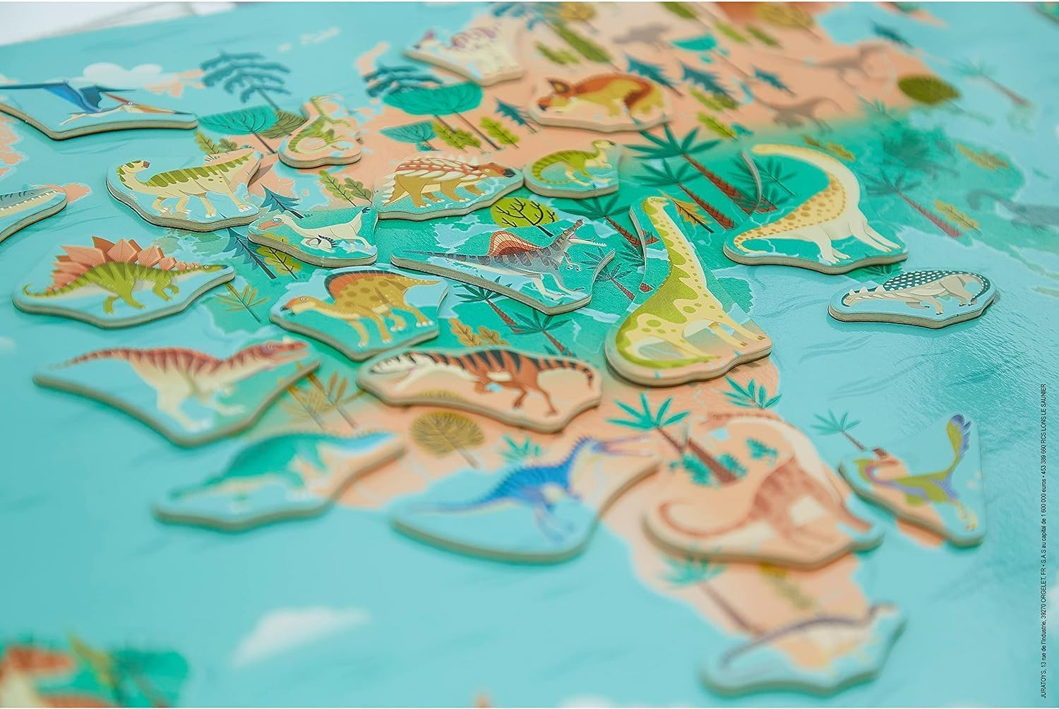 Mapamundi Magnético de Dinosaurios 50 Piezas – Janod - Imagen 4