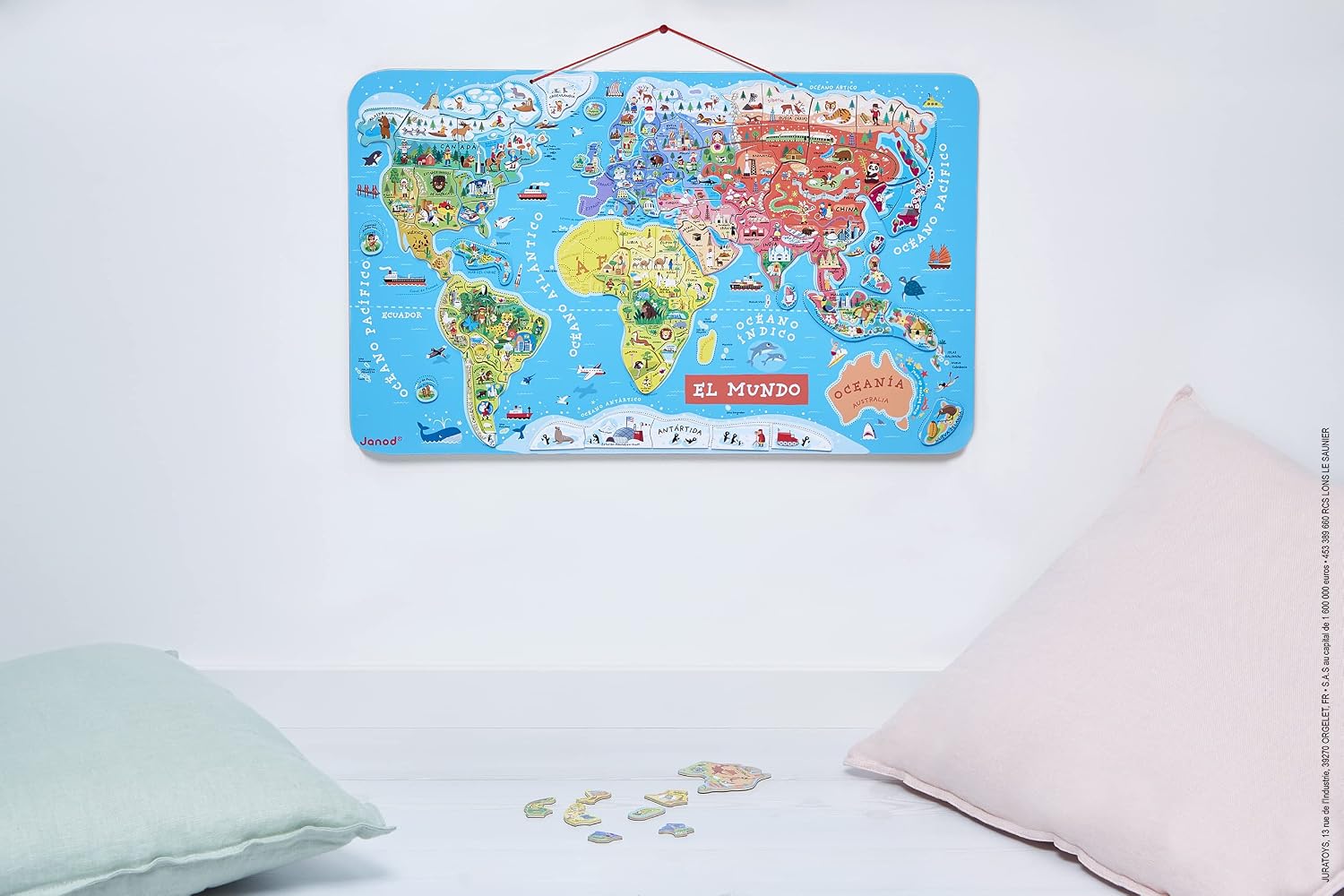 Mapa Magnético del Mundo 92 Piezas – Janod - Imagen 5