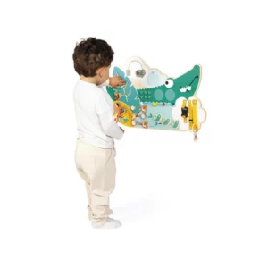 Tablero de actividades Cocodrilo Tropik de madera Janod